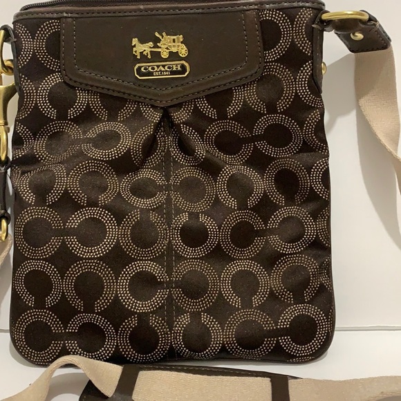 Coach small crossbody bag brown
